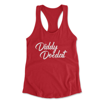 Diddy Doodat Womens Racerback Tank in Red color